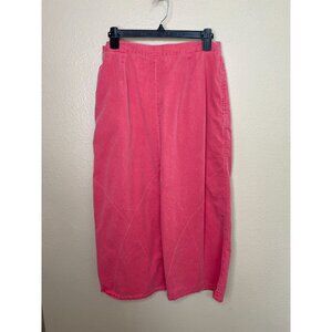 Vintage Koret Womens Pink Skirt 12 midi straight cotton pencil 1990s zipper